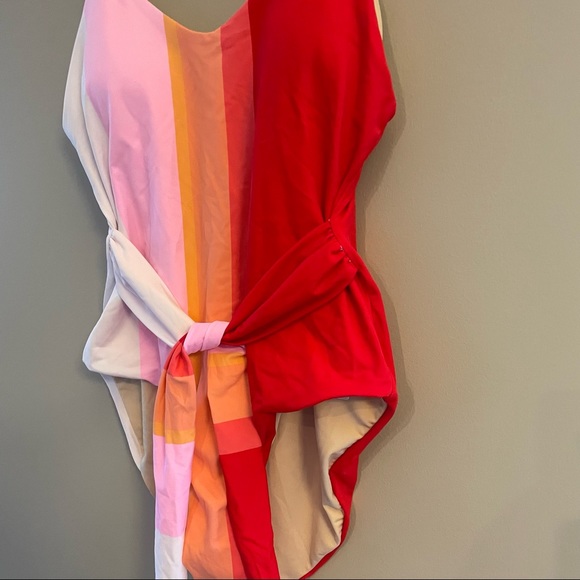 Sunset Striped One Piece Swimsuit - Picture 5 of 6